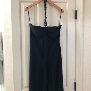 Black strapless dress